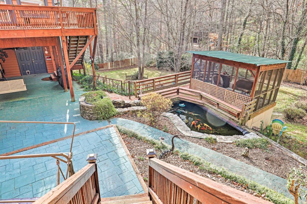 Asheville Mountain Getaway With Patio And Koi Pond! Kültér fotó